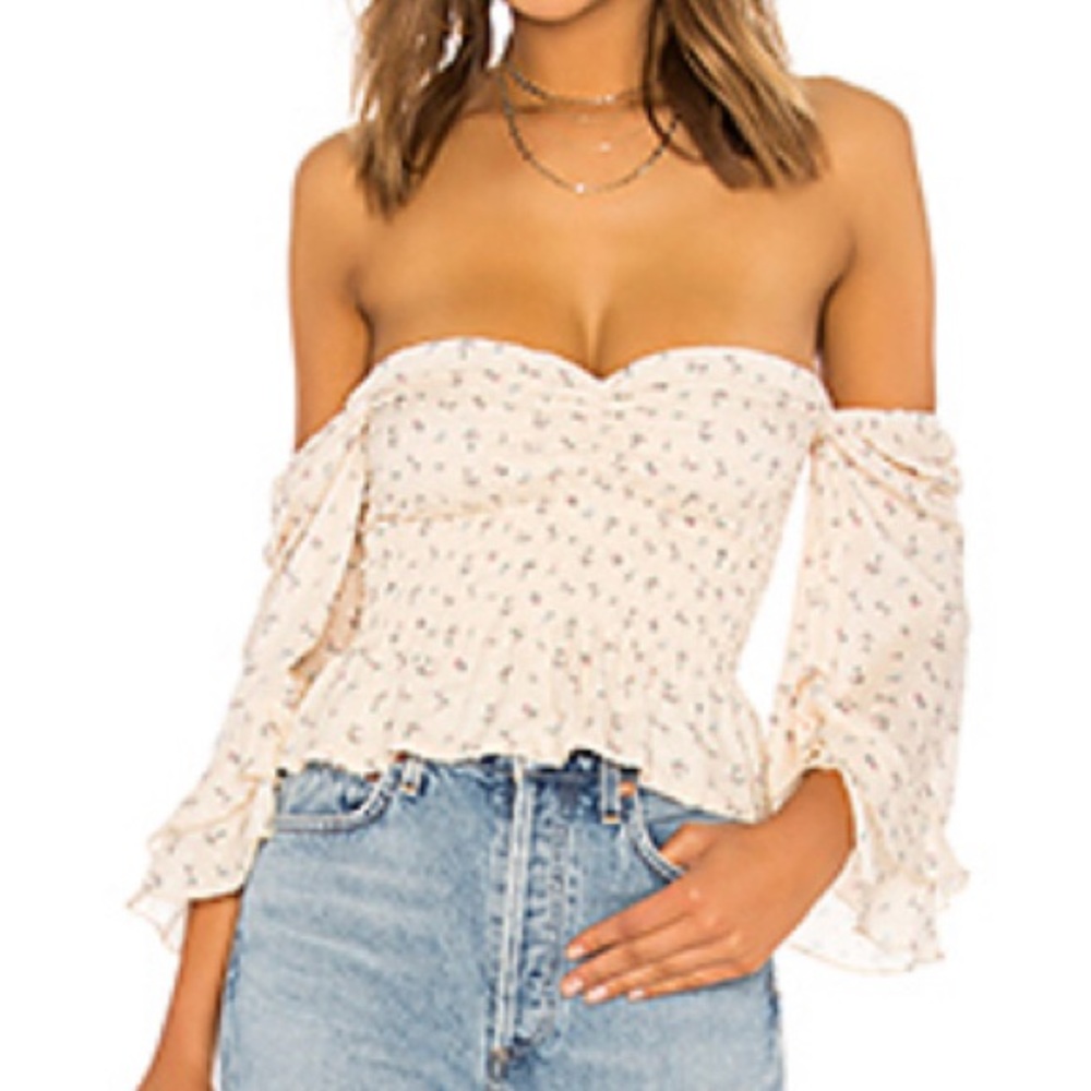 Blue life x revolve Layla crop top